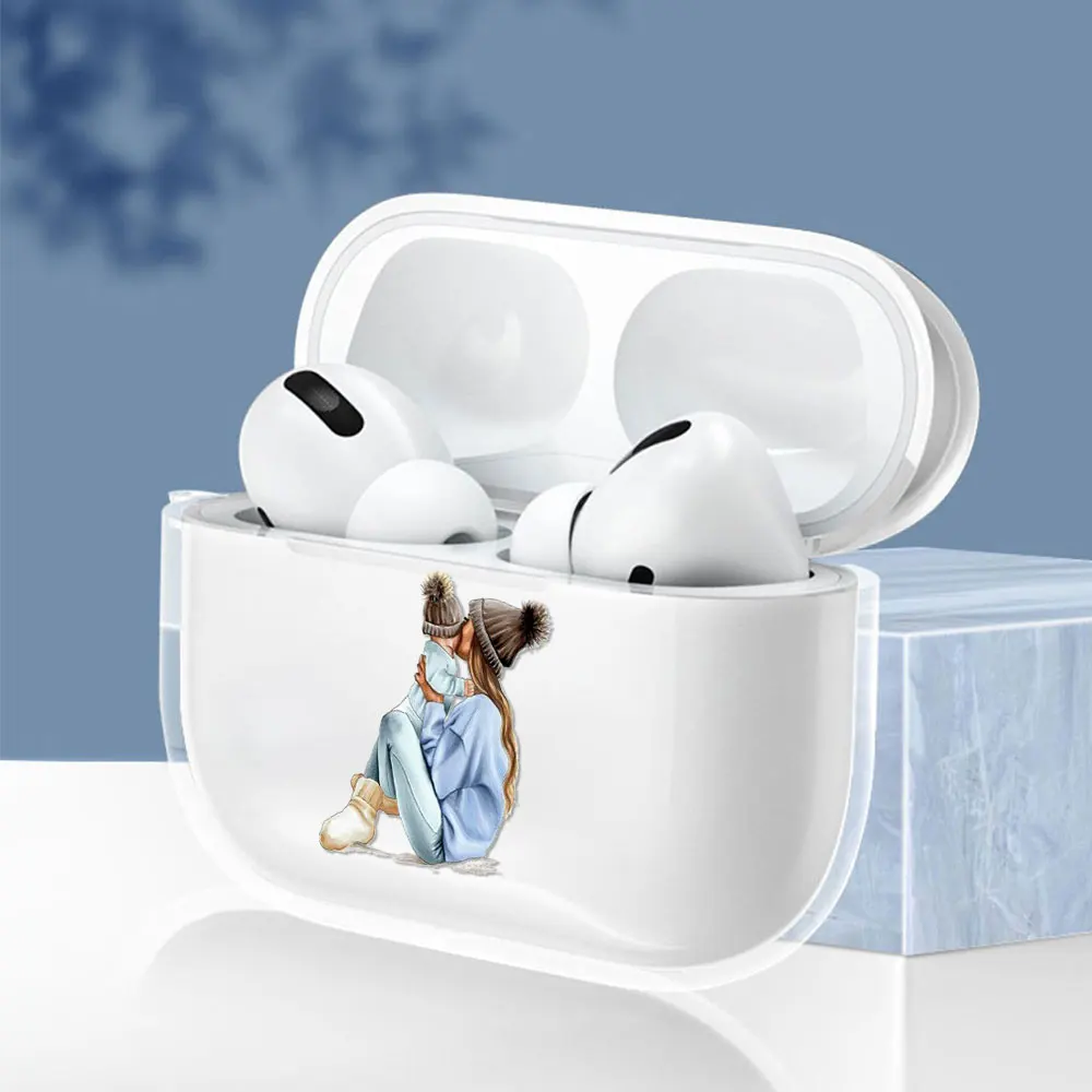 

Case For AirPods Pro Transparent TPU Clear Protector For Apple Air pod 3 Charging Box Soft Cover Earphone Thin Super Mum Baby