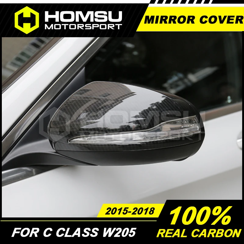 Крышка для зеркала из углеродного волокна Merce-des Benz C200 C220 C260 C300 задний спойлер