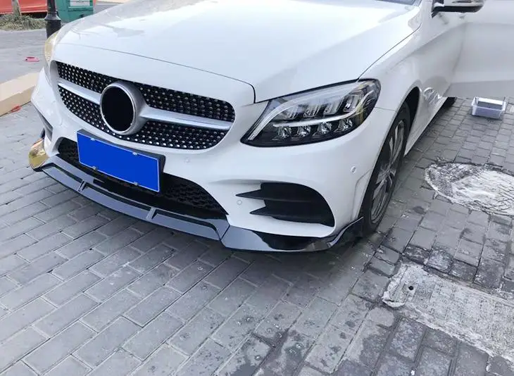 Углеродное волокно/ABS W206 передний бампер диффузор губа для Mearcedes Benz C Класс C200 C300