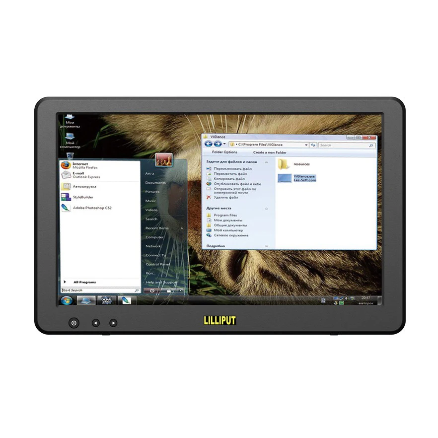 LILLIPUT UM-1012/C/T 10," pad TFT lcd сенсорный экран USB монитор со встроенными динамиками с USB 4 проводная резистивная сенсорная панель