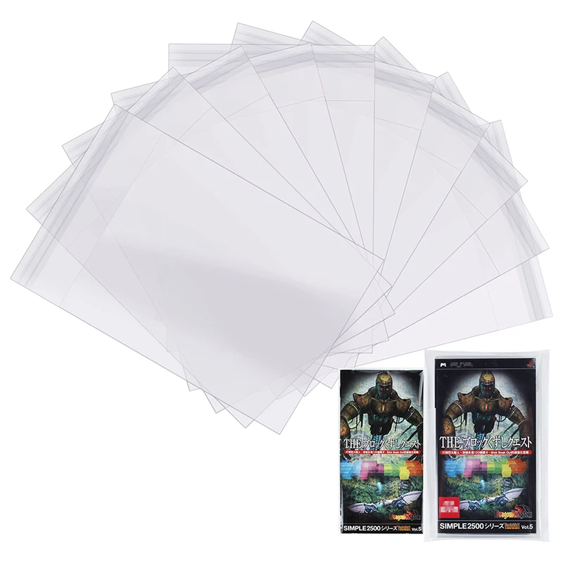 

100 шт. портативные игровые Чехлы PSP PlayStation, перезаряжаемый рукав, пластиковые пакеты ОПП, инструкция по эксплуатации для Sony PSP UMD