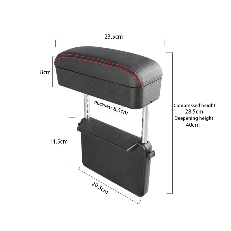 

Car Style Gap Seat Universal Organizer Armrest Elbow Support Box Adjustable Auto Center Console Armrest Pad Cover Accessories