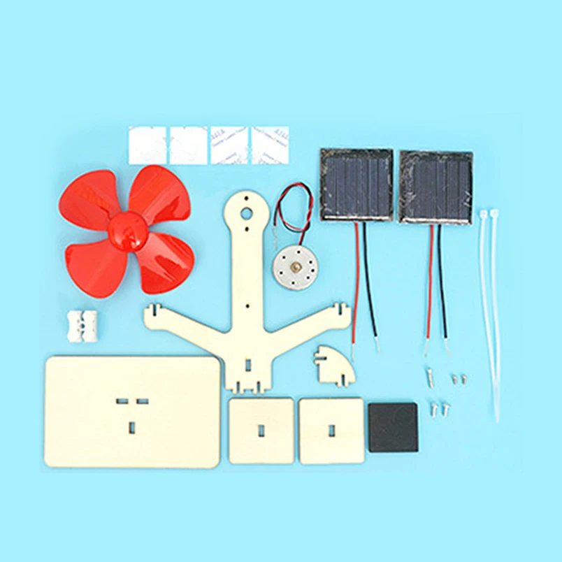 3D головоломка DIY на солнечных батареях деревянная маленькая ветряная мельница