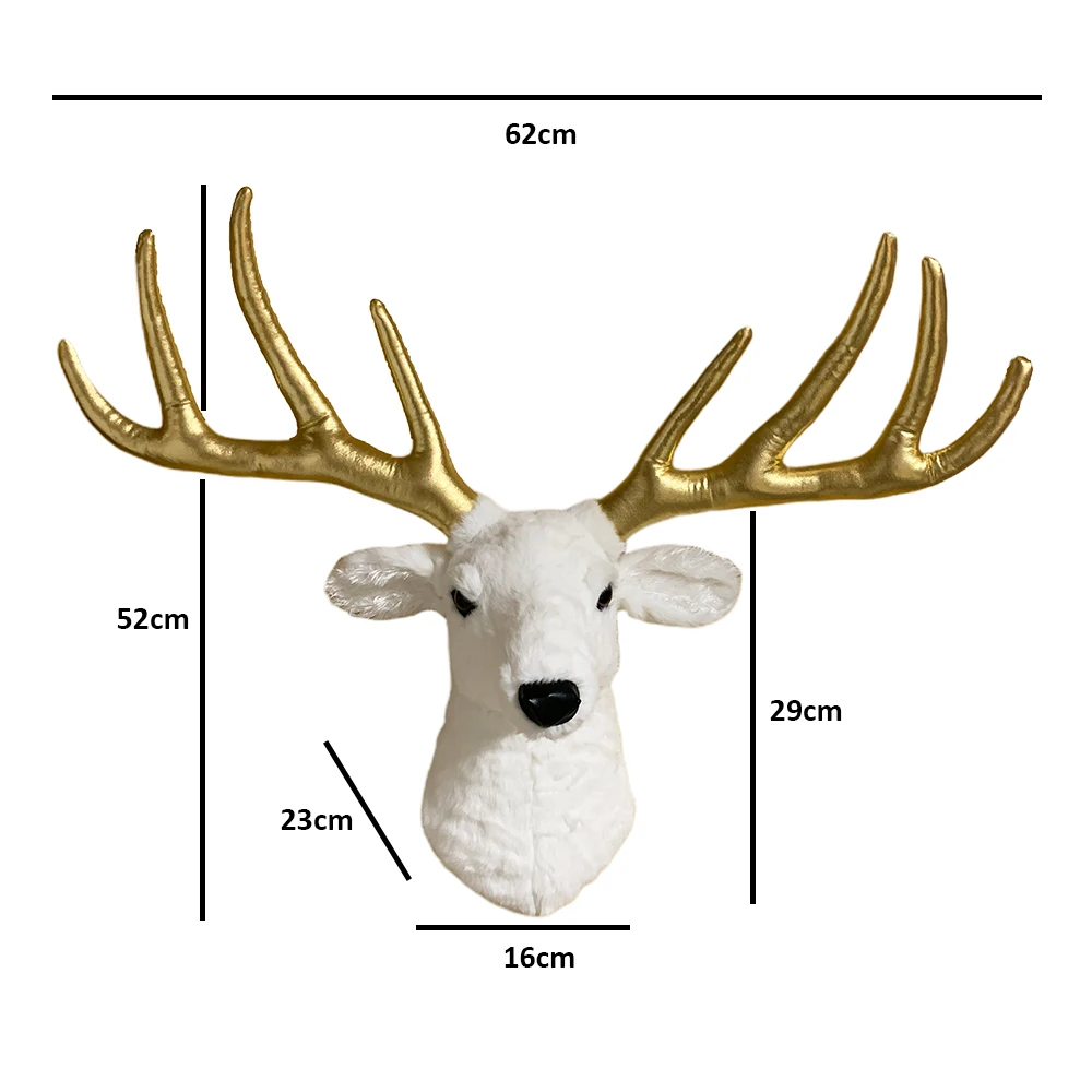 2021 Красивая голова оленя для украшения стен имитация головы лося|Мягкие игрушки