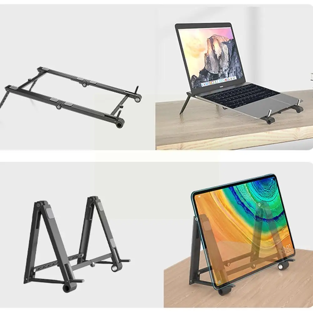 

Multifunctional Laptop Tablet Stand Portable Folding Adjustable Anti-skid Home Top Tablet Phone Angle Stand Height Bracket H7x3
