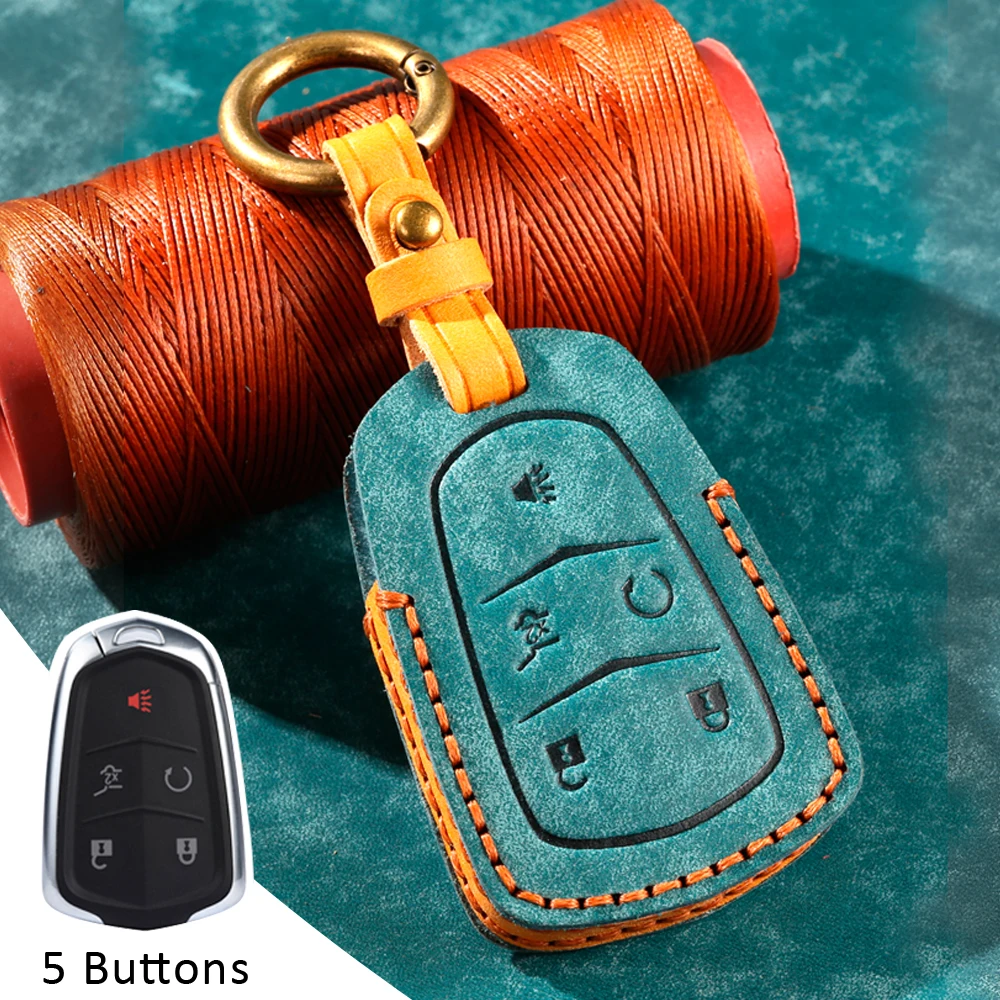 

Hight quality Leather key case cover Key Shell protective shell holder For Cadillac ESV Escalade CTS XTS SRX ATS CT5 XT5 XT6