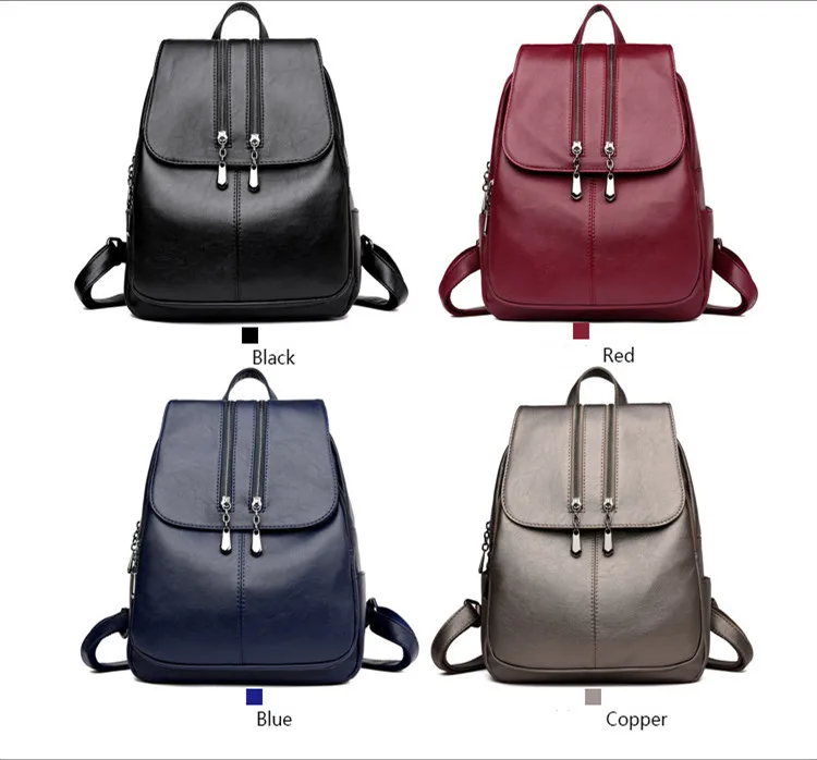 Brand New Laptop Backpack Women Leather Luxury Backpack Mochilas Feminina Ladies Fashion Backpack Satchel School Bag Pu