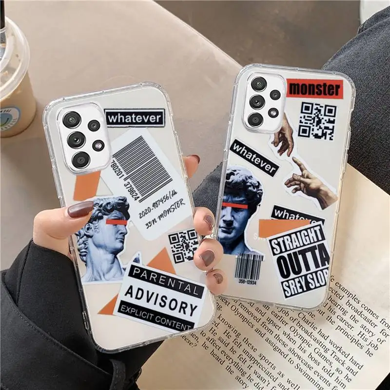 

Great Art Aesthetic David Mona Lisa Phone Case Transparent For Huawei P20 P30 P40 honor mate 8X 9X 10i Pro Lite