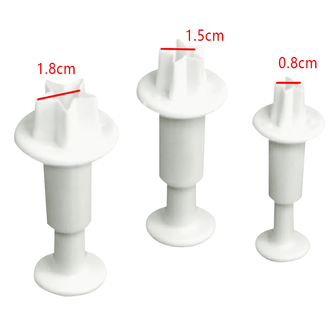 Резак для печенья форма мастики торта 3 шт. пластиковая звезда сердца