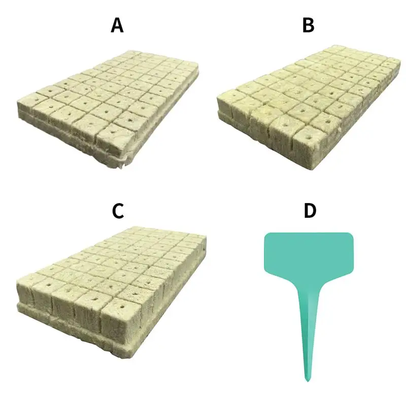 

50pcs Soilles Plantin Sponge Planting Grow Grodan Starter Cubes Rockwool Block Propagation Cloning Seed Raising Hydroponic Plug