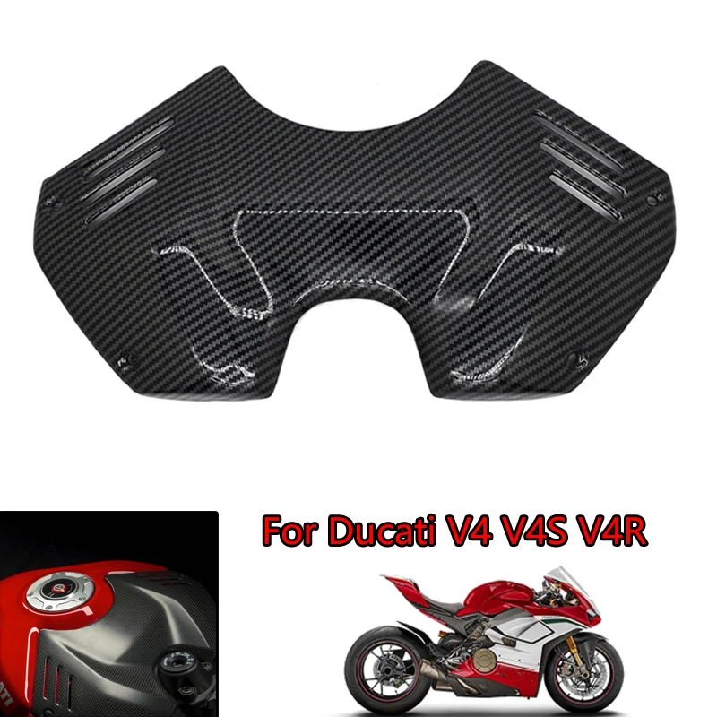 

Motorcycle For Ducati Panigale V4 V4S V4R ABS Carbon Fiber Front Fuel Tank Cap Fuel Protection Cover Fairing 2018 2019 2020