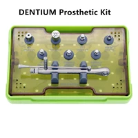1set dentium prosthetic kit dental implant restoration tool torque wrench screwdrivers screw hand hex drivers with box holder