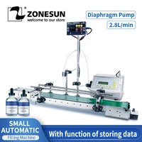 zonesun small automatic single head juice water filler with conveyor liquid filling machine