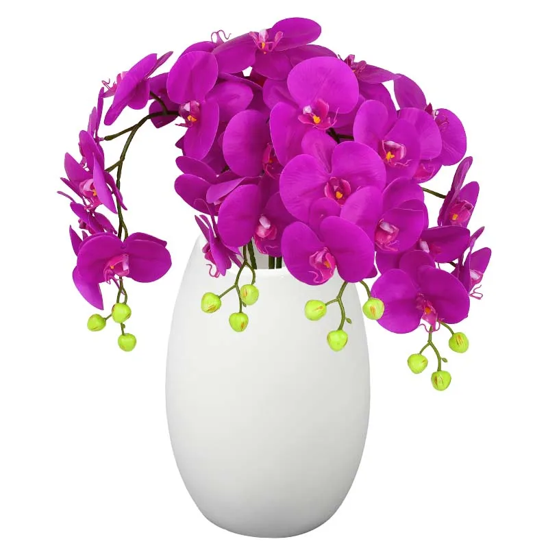 1pcs 9 Heads Artificial Butterfly Orchid Fake Flower Moth Phalaenopsis for House Garden Wedding Party Decor Arrangements Flowers |