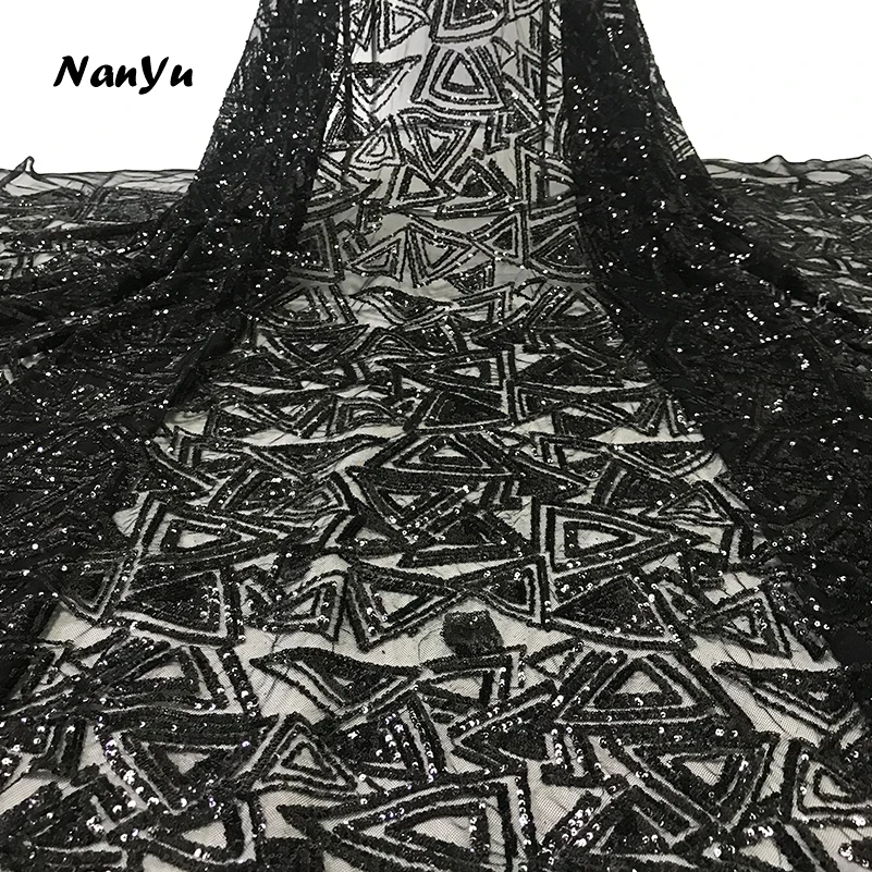 Тяжелый Тюль блеск блёстки Африканский стрейч кружева вечернее платье