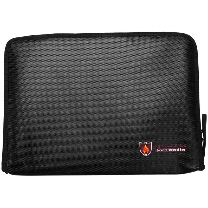 

Fireproof Files Folder Accordion Document Bags 14.3x9.8 inch A4 Size 12 Pockets Non-Itchy Silicone Coated Fire Resistant Safe Mo