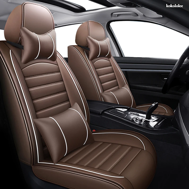 

kokololee leather car seat cover For ford focus mk1 focus 2 3 mondeo mk4 fiesta mk7 figo ranger edge fusion 2015 kuga accessorie