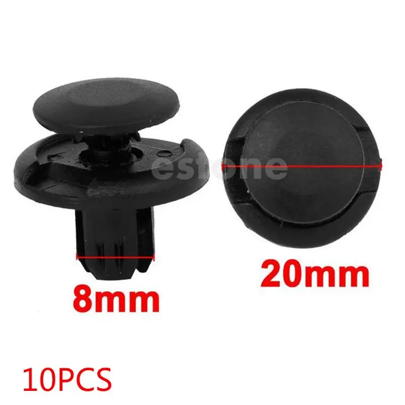 

10pcs Nylon Trim Board Panel Retainer Clips Rivet Fasteners Black for Toyota J60F