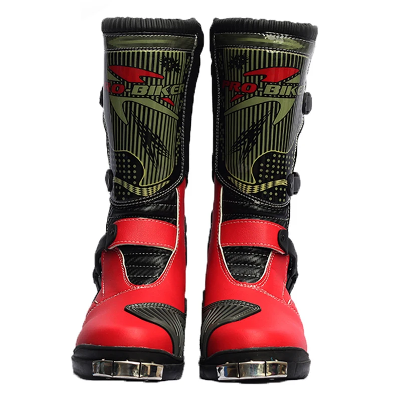 B1007 Red PRO-BIKER/Водонепроницаемые мотоциклетные ботинки; мужские ботинки для мотокросса; гоночные ботинки для верховой езды; мотоциклетные ботинки для езды по бездорожью - Цвет: B1007 Red
