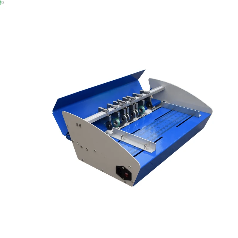 

Синяя 460 мм электрическая перфораторная машина, 3 в 1, комбинированное устройство для сгибания бумаги, перфорирующая 3-функциональная машина ...