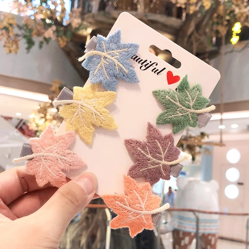 

Заколка для волос женская, детская, цветная, Шпилька для волос в виде листа