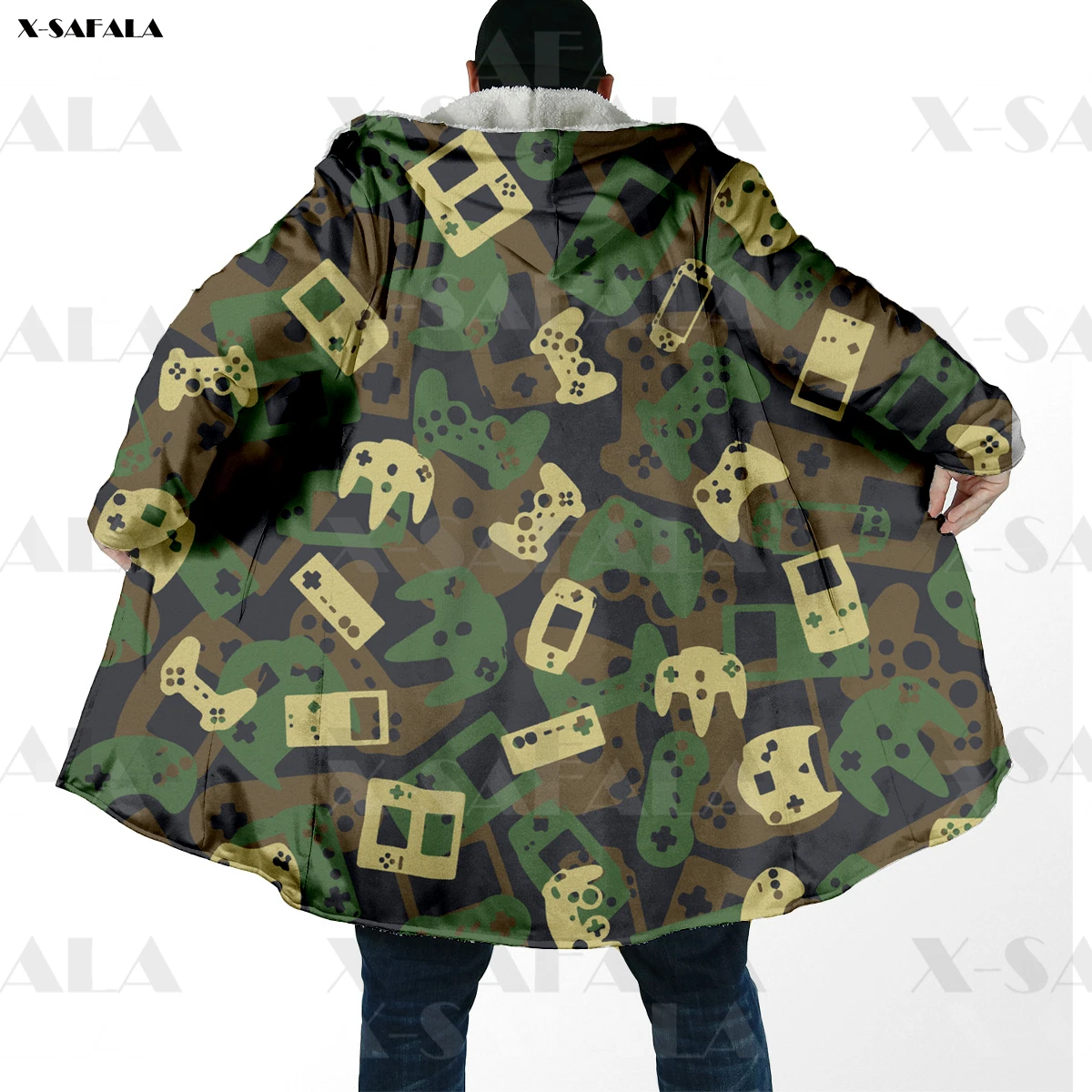 

Камуфляжная толстовка с капюшоном для геймеров, специальный армейский дизайн, пальто с принтом, одеяло с капюшоном, плащ, Толстая куртка, хл...