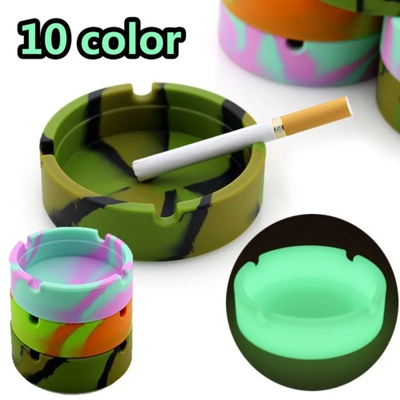 ashtray for home glow in the dark creative luminous ashtrays gift for boyfriend house cigarette tobacco smoking weed accessories free global shipping