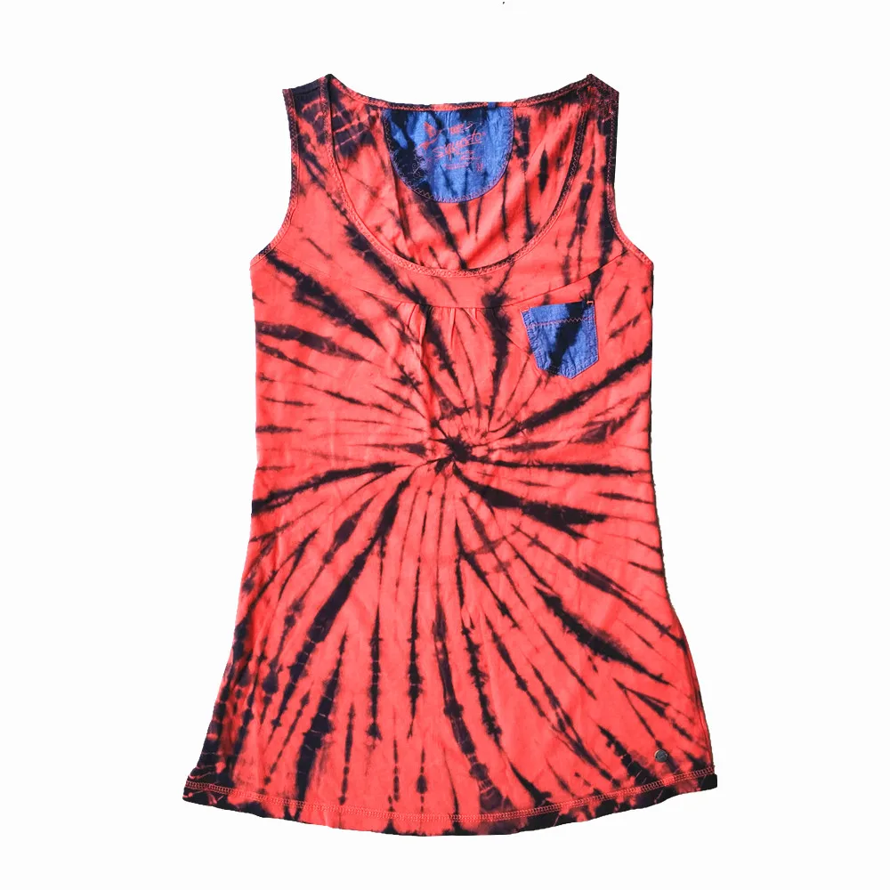 Женская майка с галстуком краской (большой размер)|pocket tanks|women tanktank women |