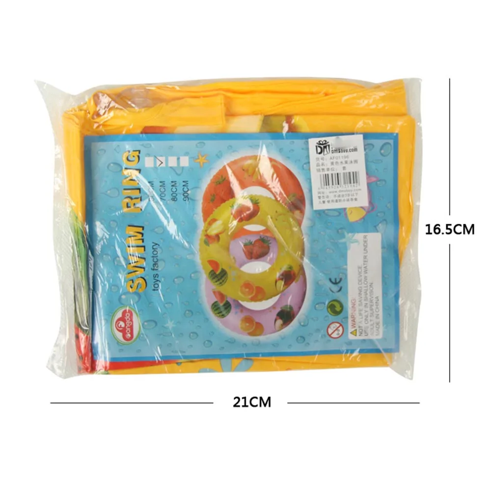 

Children Kids Fruit Pattern Inflatable Swim Swimming Ring (Yellow)