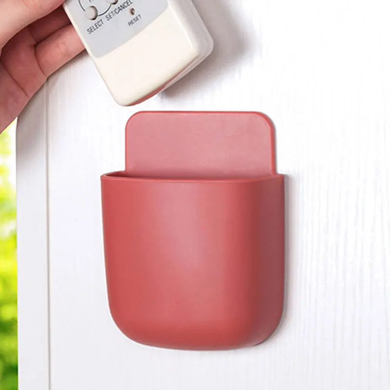 

Storage Box Bedside Mobile Phone Storage Remote Control Storage Box Wall Mounted No Punching Storage Rack Toothbrush Bracket