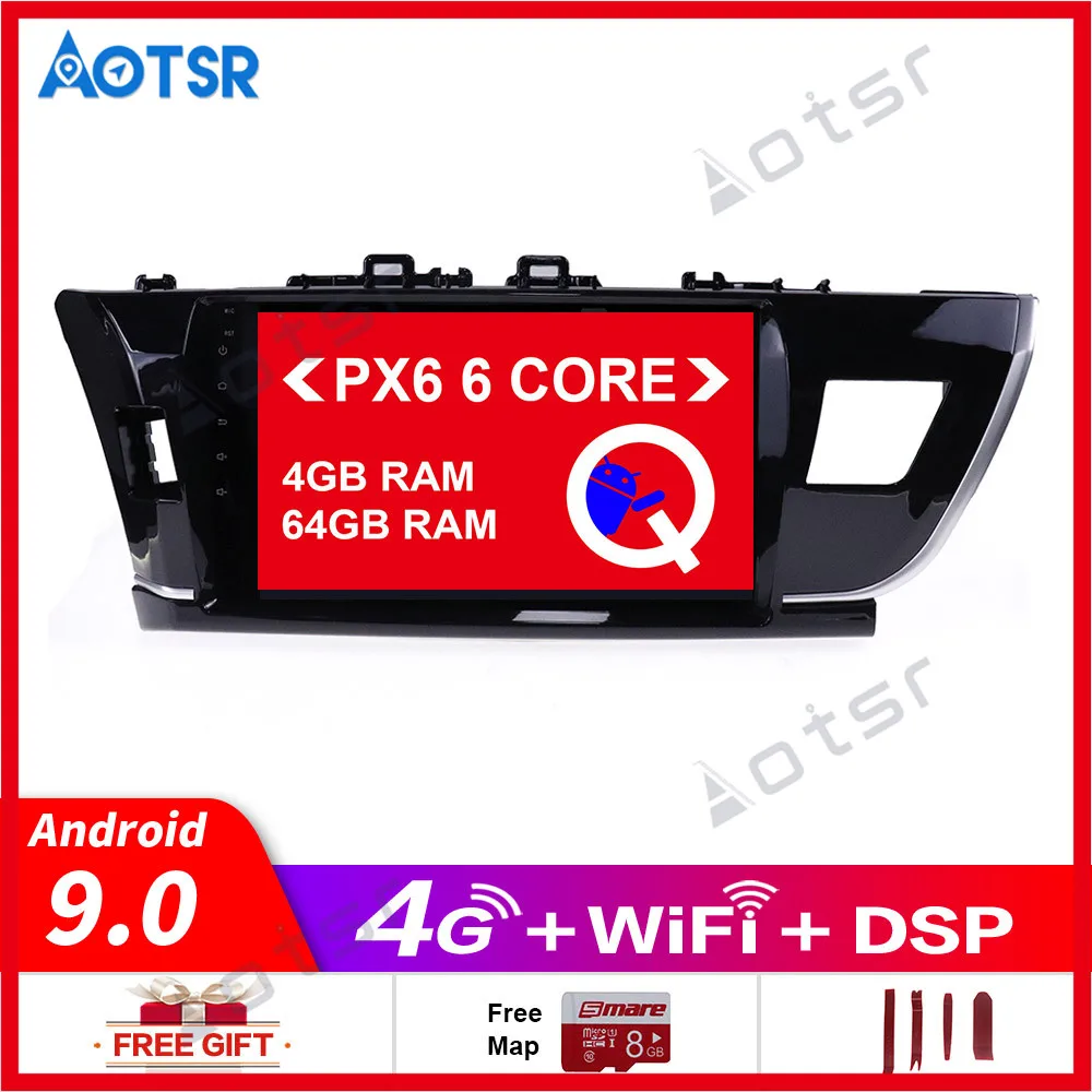 Автомобильный DVD плеер Android10.0 GPS навигация для TOYOTA Corolla IHD 2010 2017 gps мультимедийный