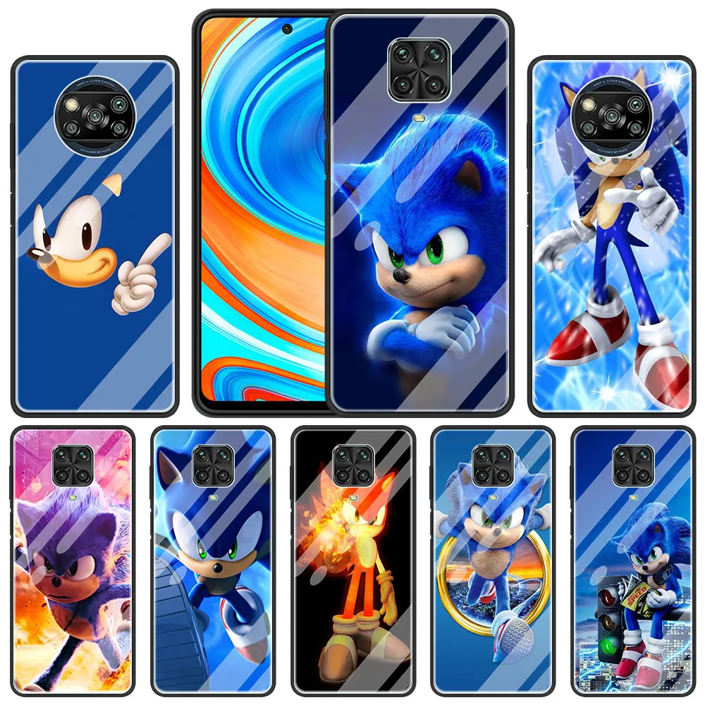 

Glass Case For Xiaomi 11 Redmi Note 9S 9 8 Pro 8T 7 Cover For Mi Poco X3 NFC 10 Lite 10T 9T Funda Shell Supersonic Sonic Game