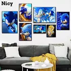 Звуковой плакат совершенно новый синий флэш граффити Фреска мультяшный персонаж художественная живопись плакат печать детская комната художественное украшение