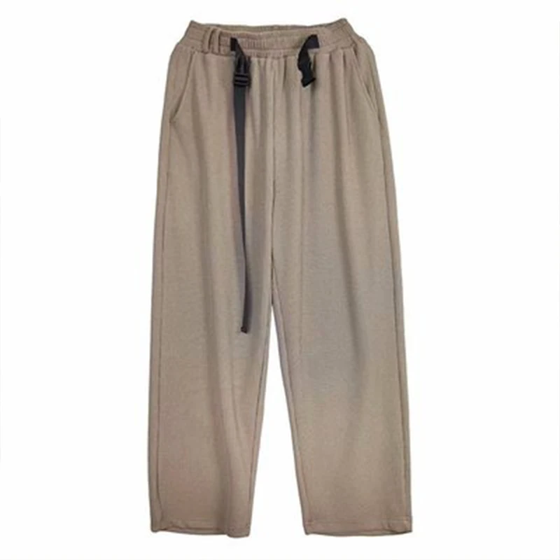

Daycloth Pleated Straight Pants Men's Fashion Elastic Waist Casual Pants Streetwear Loose Ice Silk Trousers Mens Wide Leg Pants