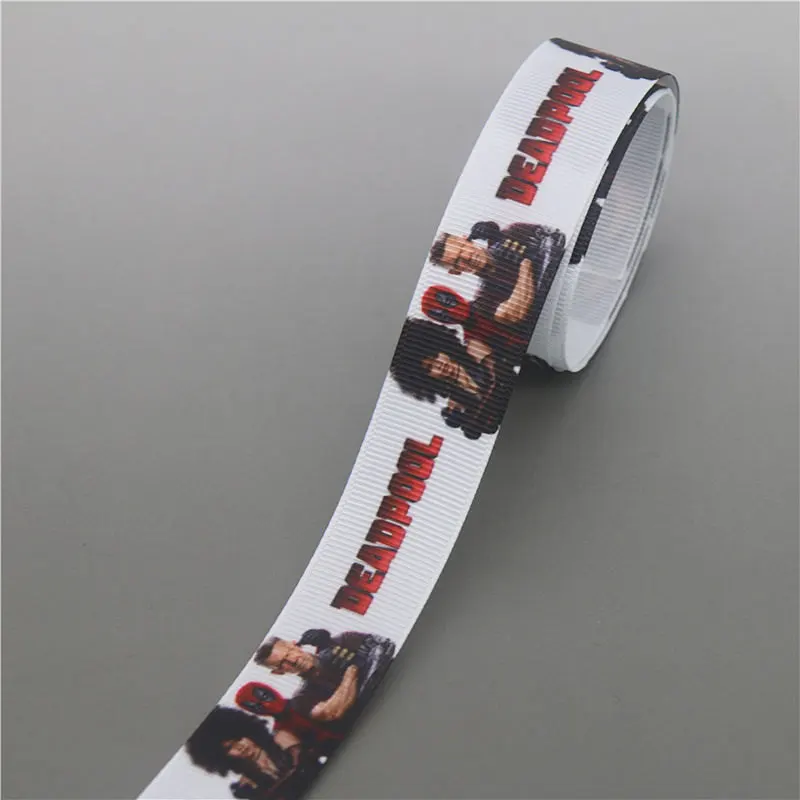 DUWES 50 ярдов герой напечатанный Grosgrain ленточный аксессуар Hairbow головной убор украшение «сделай сам» оптом OEM D1158