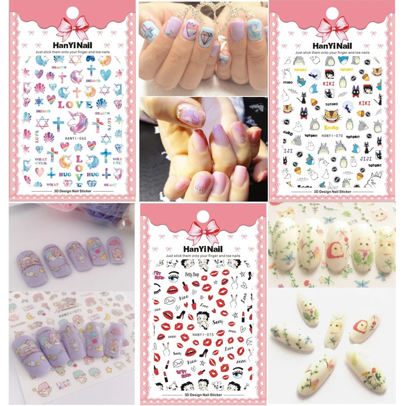 Лак для ногтей Япония стикер с рисунком из мультфильма один кусок украшения