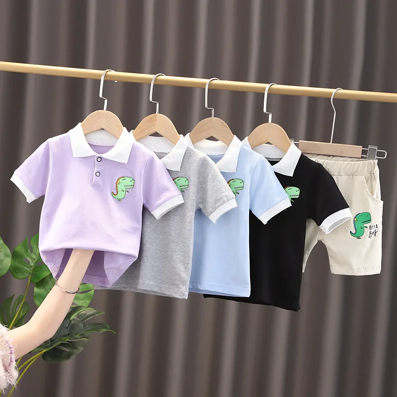 New Summer Baby Boys Clothes Suit Children Fashion T-Shirt Shorts 2Pcs/Set Toddler Casual Costume Girls Clothing Kids Tracksuits