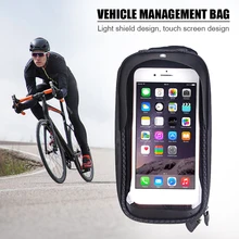 Bicycle Front Tube Bags Saddle MTB Cycling Pouch Biking Mobile Phone Case Waterproof Portable Dustproof Cycling Parts