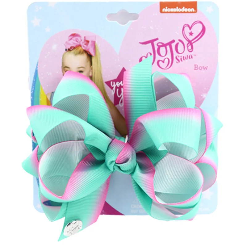 5'' Jojo Siwa Large Bows with Alligator Clips Kids Rhinestone Hair Clip Cheer Bow Grosgran Accessories Chirstmas Gift | Аксессуары