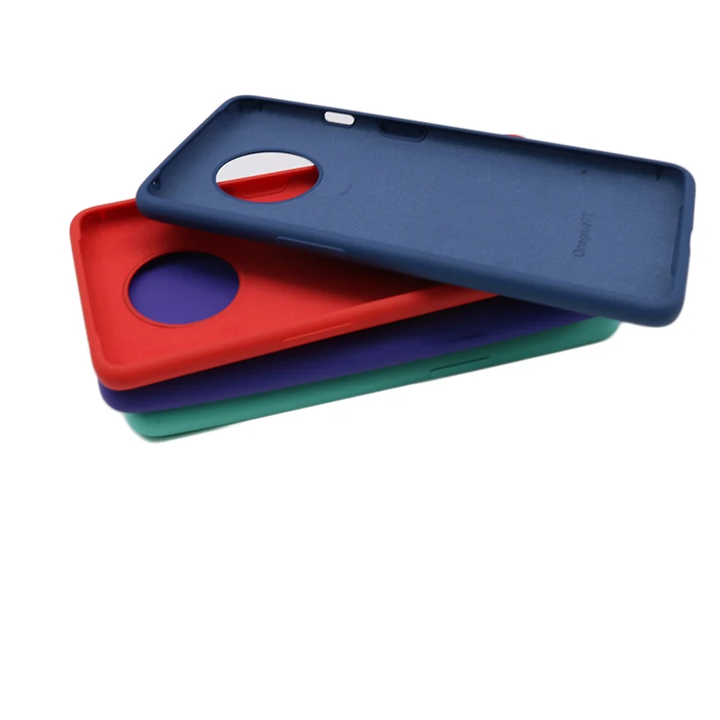 Оригинальный жидкий силиконовый чехол Oneplus 7T с мягкой отделкой защитный для