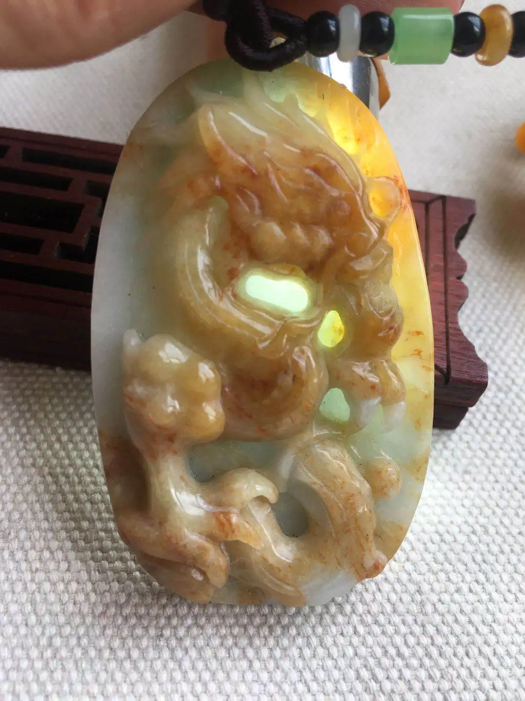 

Natural Myanmar yellow jadeite jade hand-carved eagle jade pendant necklace emerald pendants jadeite jade jewelry men necklace