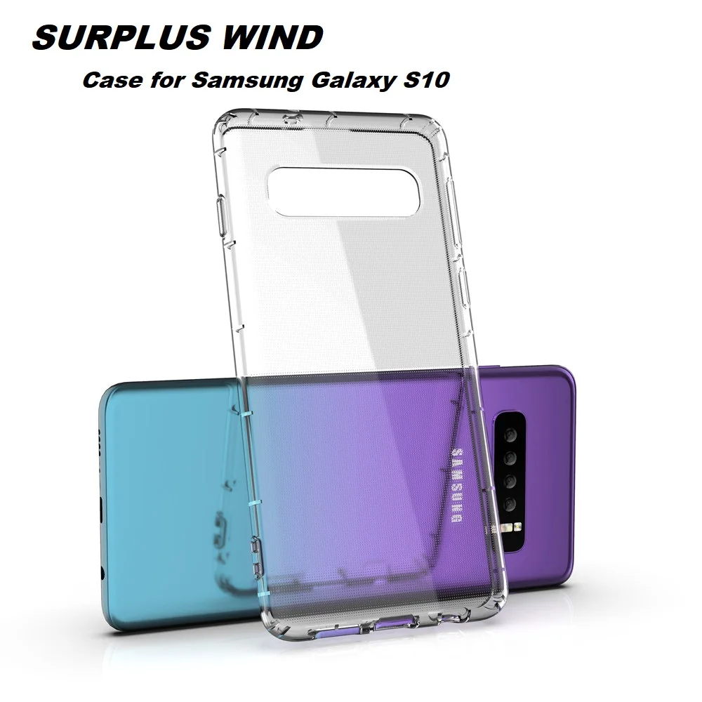 Мягкий чехол для телефона SamSung Galaxy S10 S10E S10Plus S10Lite G973 прозрачный ТПУ задняя крышка