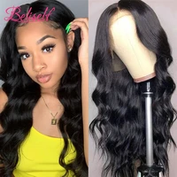 beliself brazilian hair body wave 13x4 lace front human hair wigs for women lace frontal wig pre plucked hairline 180 density