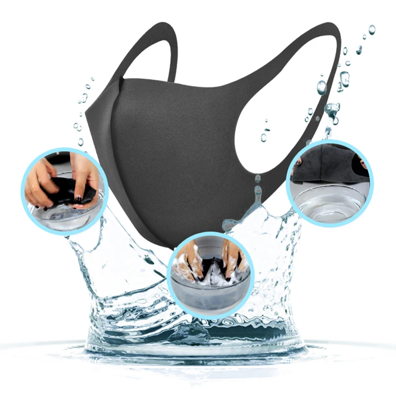 

Mascaras mask 10 pieces black mask reusable and washable very soft silky breathing mask dust-proof and wind-proof adult masque