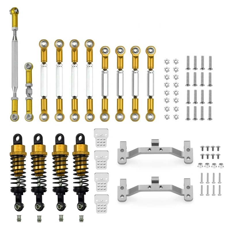

Metal Steering Link Rod Pull Rod Mount Seat Shock Absorber Set for MN D90 MN-90 MN99S 1/12 RC Car Upgrade Parts