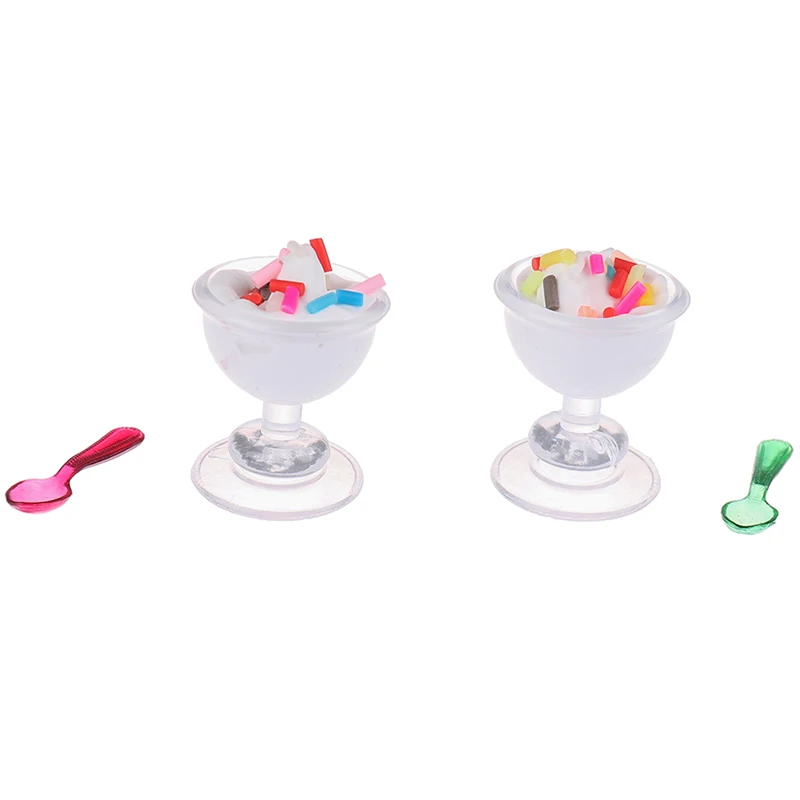 

1pc Drink Ice Cream Cups Set Model Pretend Play Mini Food Doll Accessories Fit Play House Toy Cute Dollhouse Miniature