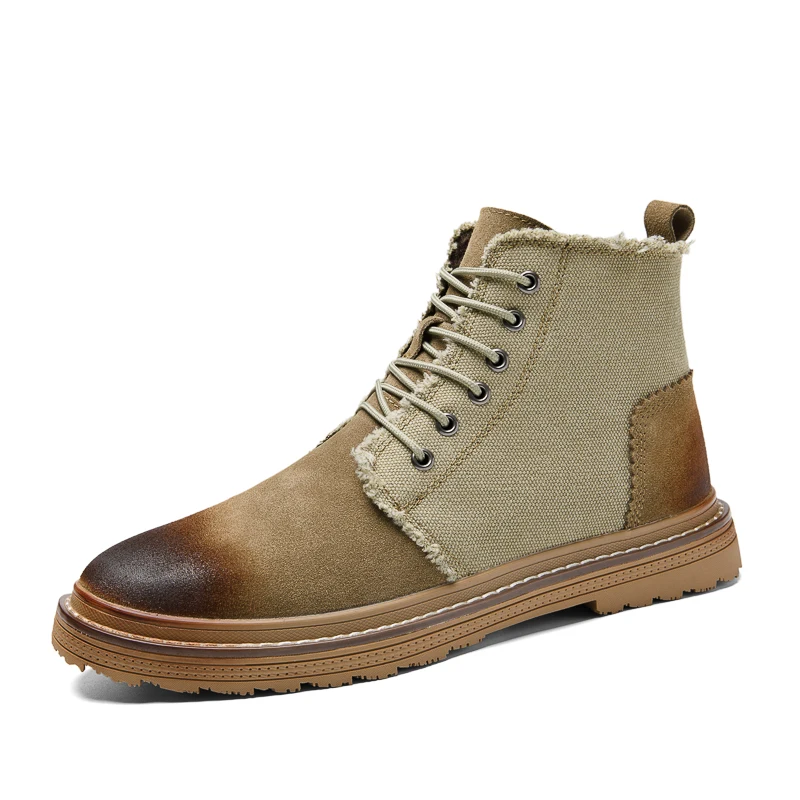 

High Quality Men's Classic Basic Boots Outdoor Non-slip Tooling Boots Fashion Martin Jeans Boots Winter Warm Plush Boots for Men