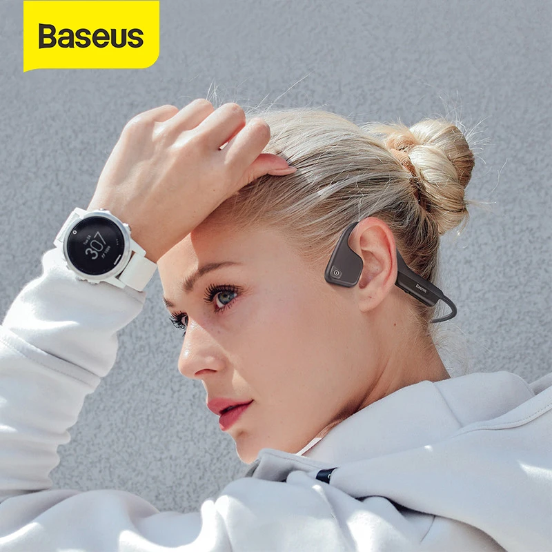 Baseus Bluetooth 5 0 костная проводимость гарнитуры беспроводные наушники спортивные