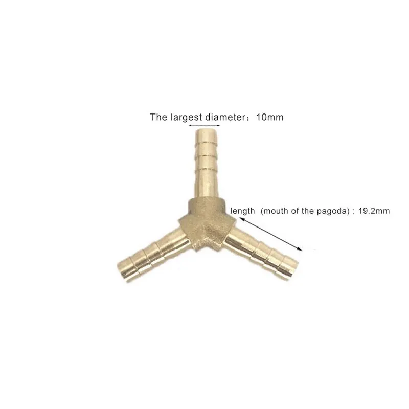 Полностью медный соединитель Y-образной формы для труб трехходовой штуцер шланга