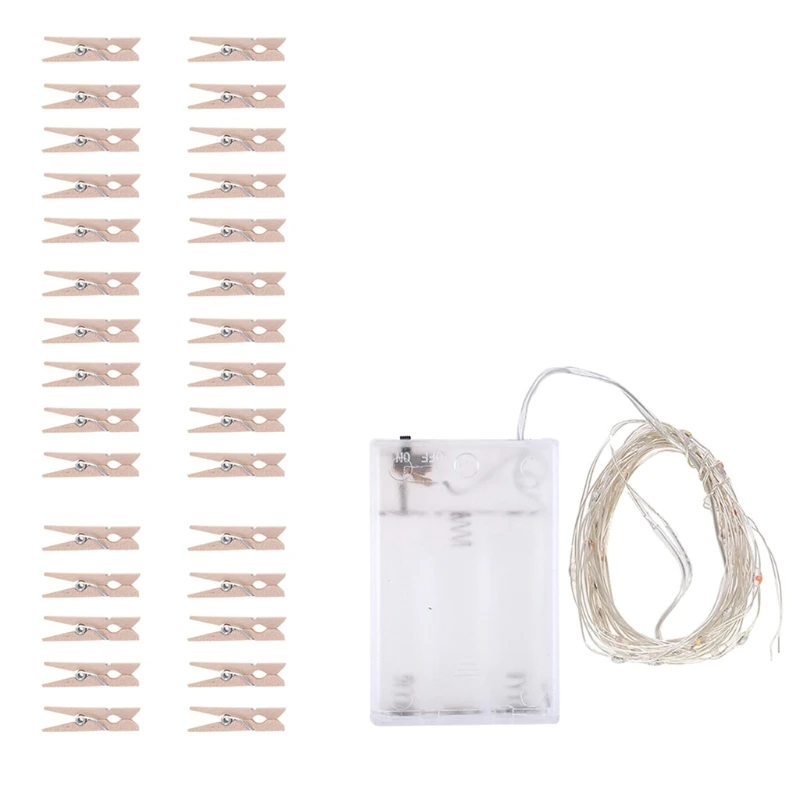 

Photo Clip String Fairy Lights LED Outdoor Battery Operated Garland Decor